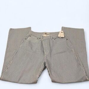 Abercrombie & Fitch Blue and Cream Striped Trousers